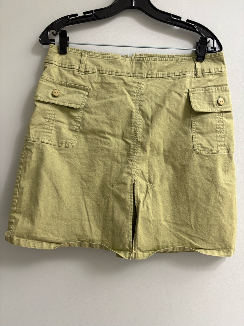 Tribal Light Olive Utility Skort with Front Flap Pockets
